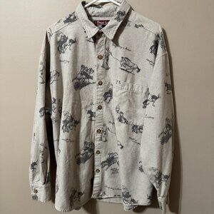 233 — True Grit Western Brushed Cotton Button-Down Shirt (Men’s M)